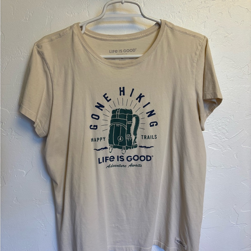 Life is Good Gone Hiking T-Shirt. Large